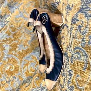 SOLD‼️Chanel block heel ballet pumps